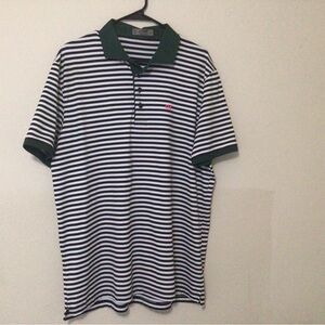 G/FORE Black and White Polo Shirt with Classic Stripes